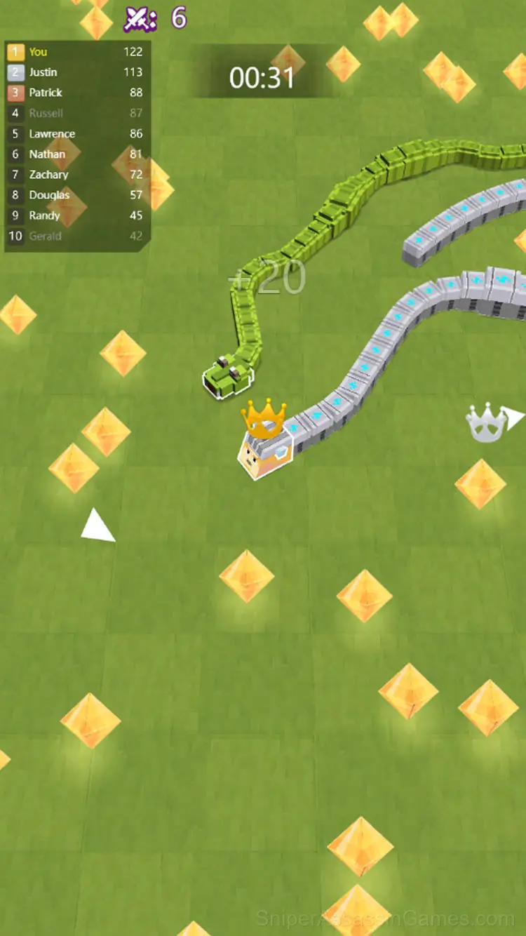 Merge Snake War gameplay screenshot 1