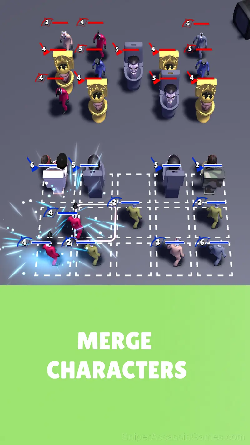 Skibidi Merge: Toilet Battle gameplay screenshot 2