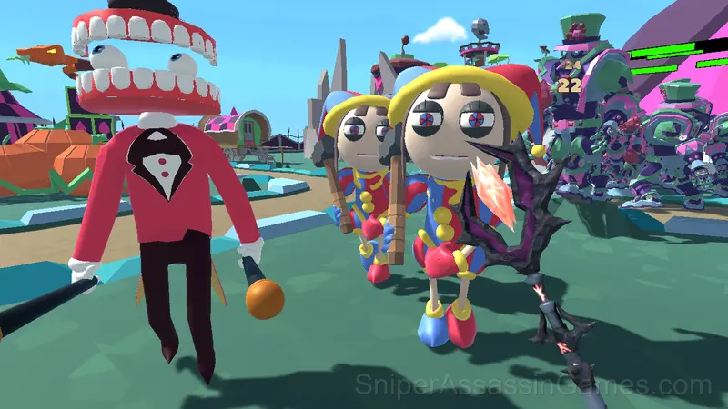 Digital Circus Shooter gameplay screenshot 1