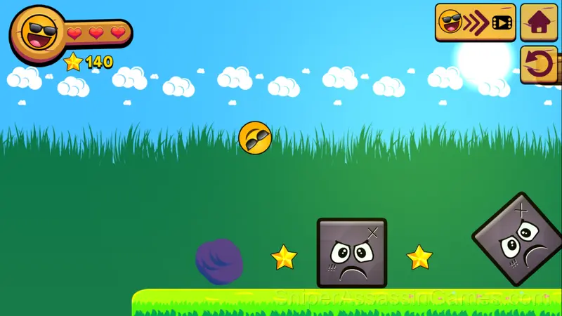 Cool Orange Ball: Bounce Adventure gameplay screenshot 1