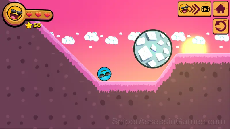Cool Orange Ball: Bounce Adventure gameplay screenshot 2
