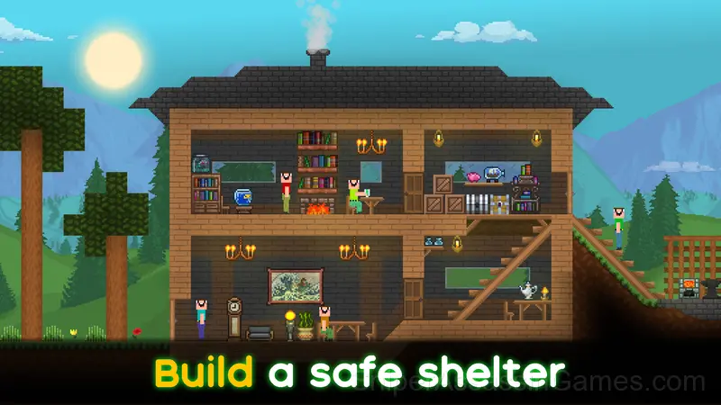 Noob: Survival in Terraria! gameplay screenshot 1