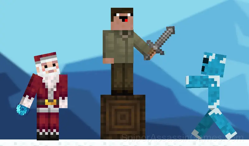 Play Noob and Pro save Santa