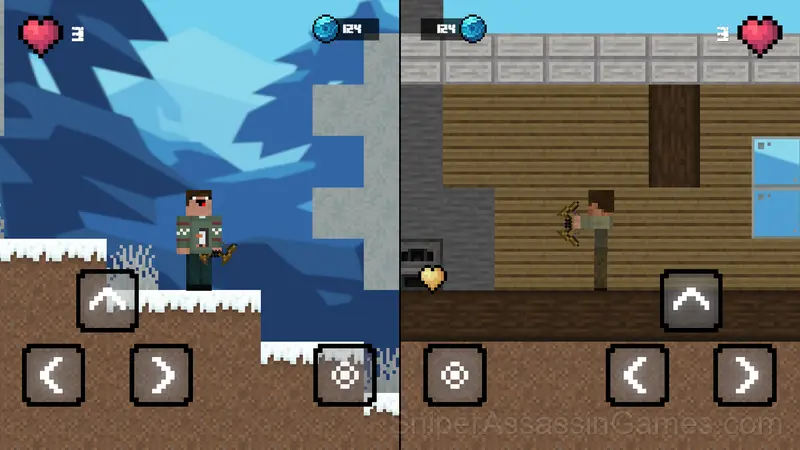 Noob and Pro save Santa gameplay screenshot 1