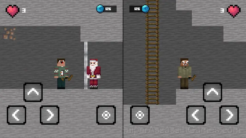 Noob and Pro save Santa gameplay screenshot 3
