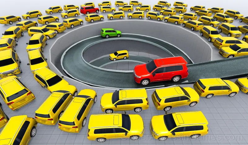 Play Traffic jam in the parking lot