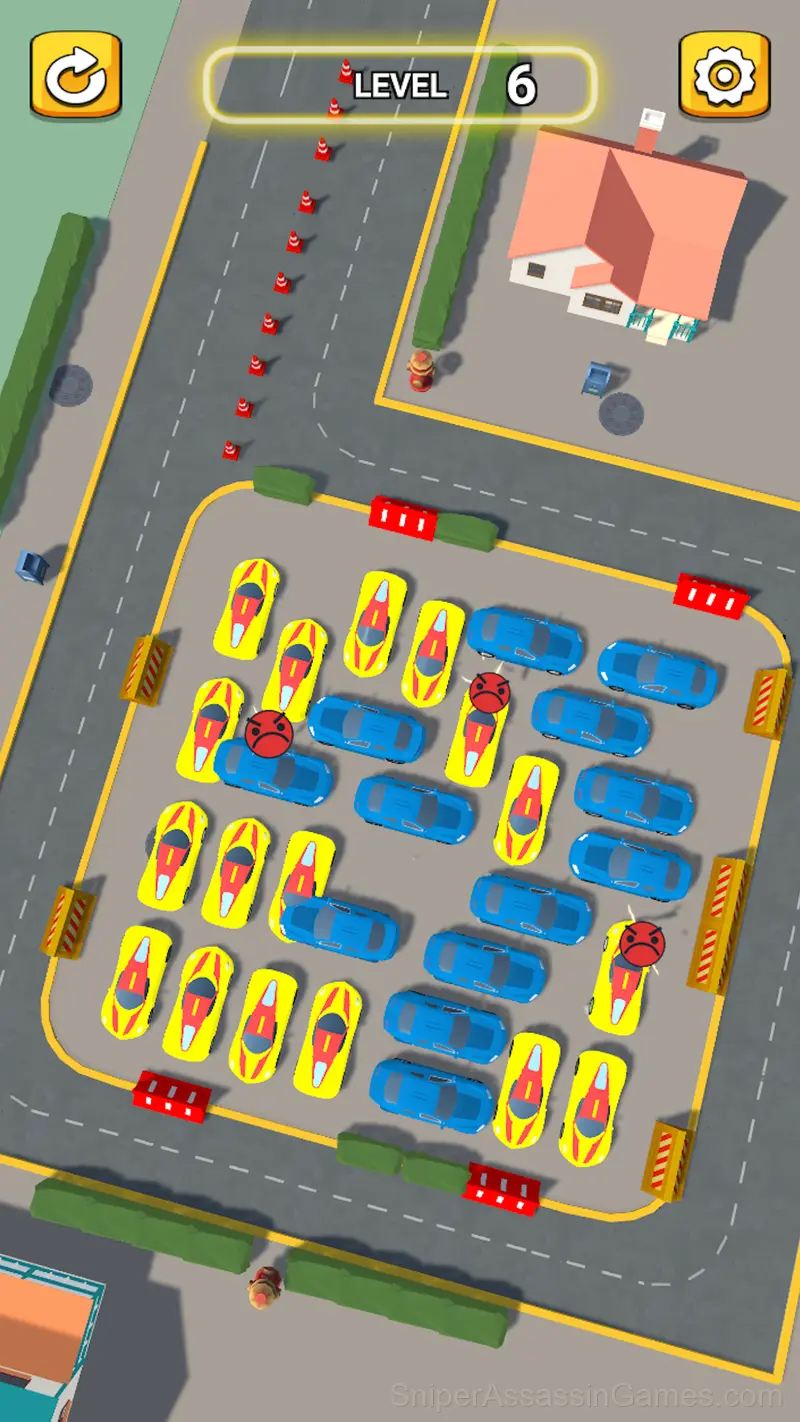 Traffic jam in the parking lot gameplay screenshot 1