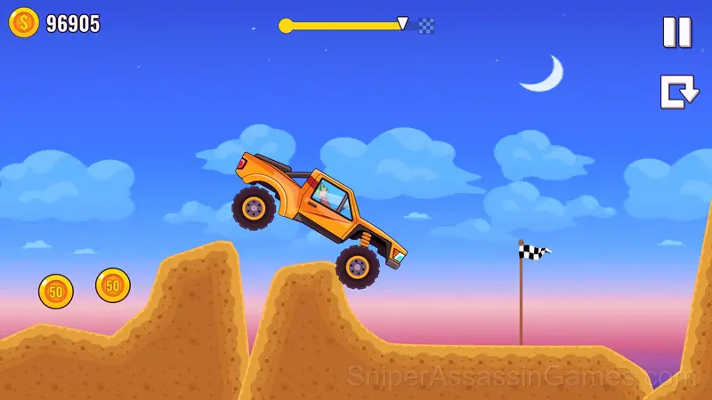 Hill Climb: Cars and Motorcycles gameplay screenshot 1