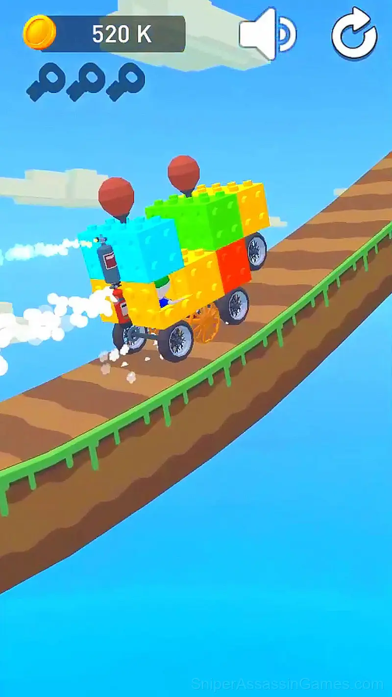 Crafting car out of blocks gameplay screenshot 2