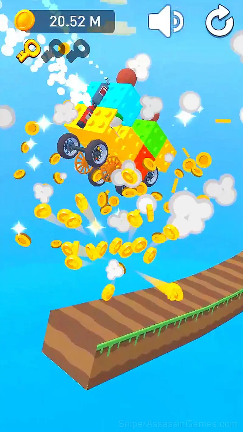 Crafting car out of blocks gameplay screenshot 3
