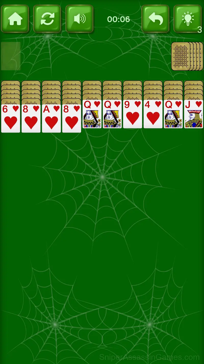 Spider Solitaire 2024 gameplay screenshot 1