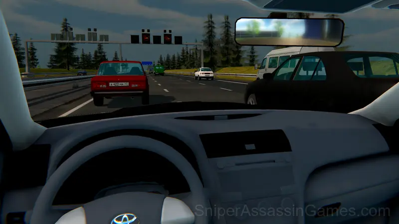 Checkers in traffic on Camry 3.5! gameplay screenshot 3