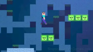 Noob Parkour Challenge: Monster School Escape gameplay screenshot 2
