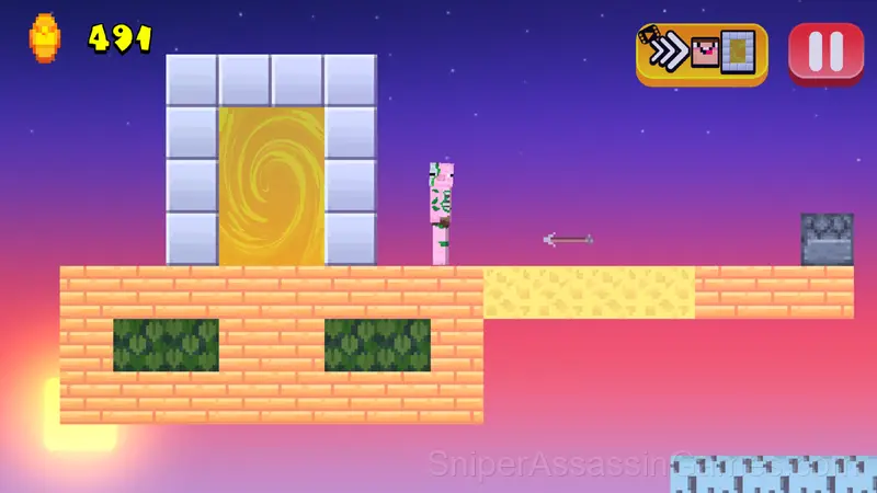 Noob Parkour Challenge: Monster School Escape gameplay screenshot 3