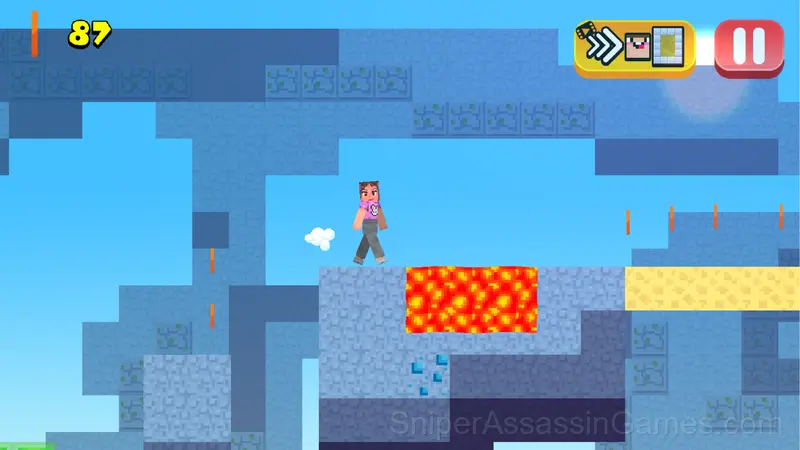 Noob Parkour Challenge: Monster School Escape gameplay screenshot 4