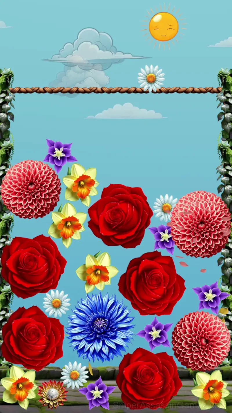 Merge flowers 2048 gameplay screenshot 2