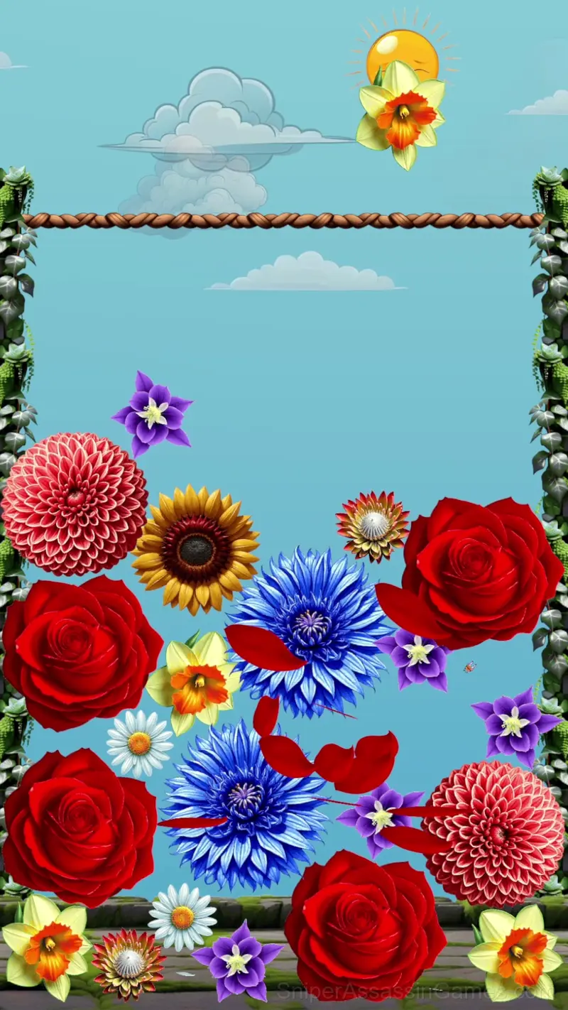 Merge flowers 2048 gameplay screenshot 3