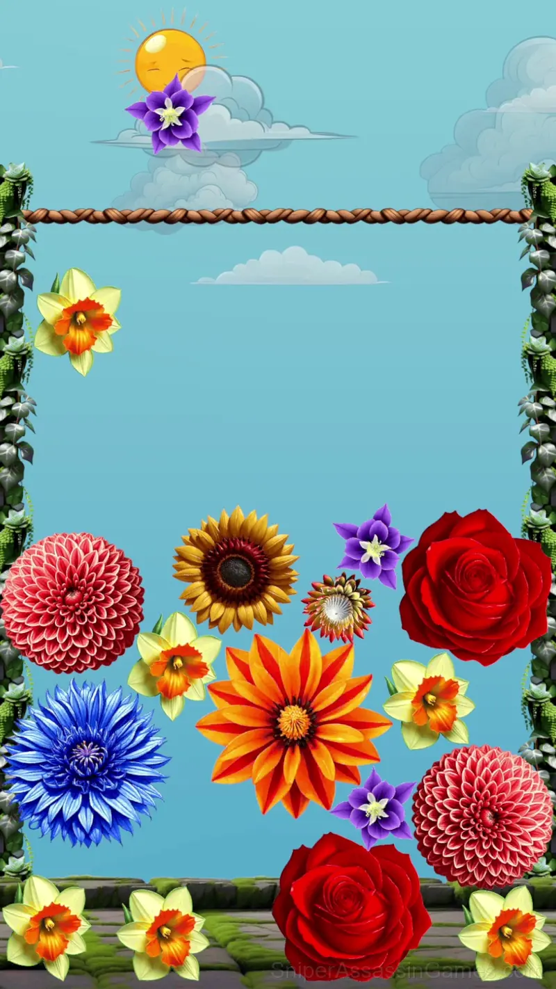 Merge flowers 2048 gameplay screenshot 4