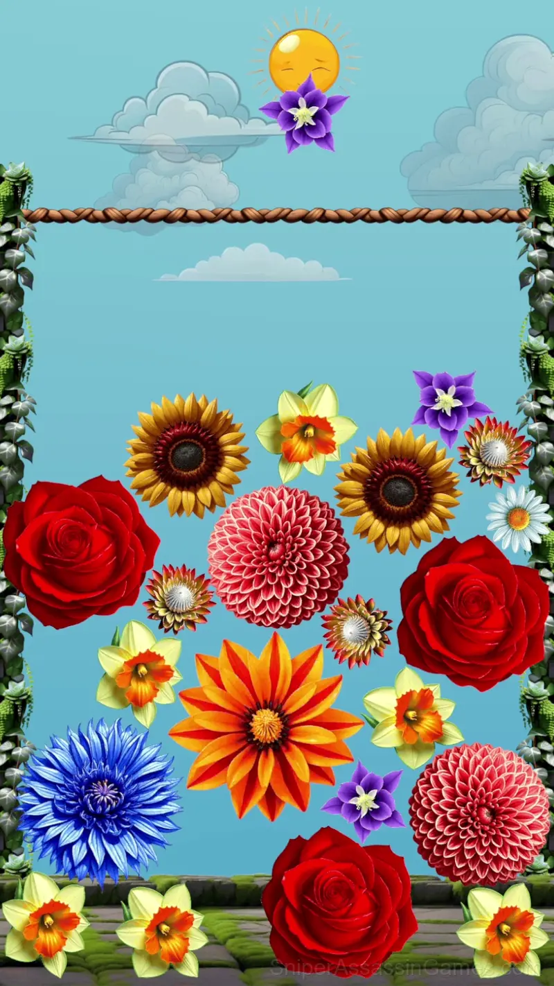 Merge flowers 2048 gameplay screenshot 5
