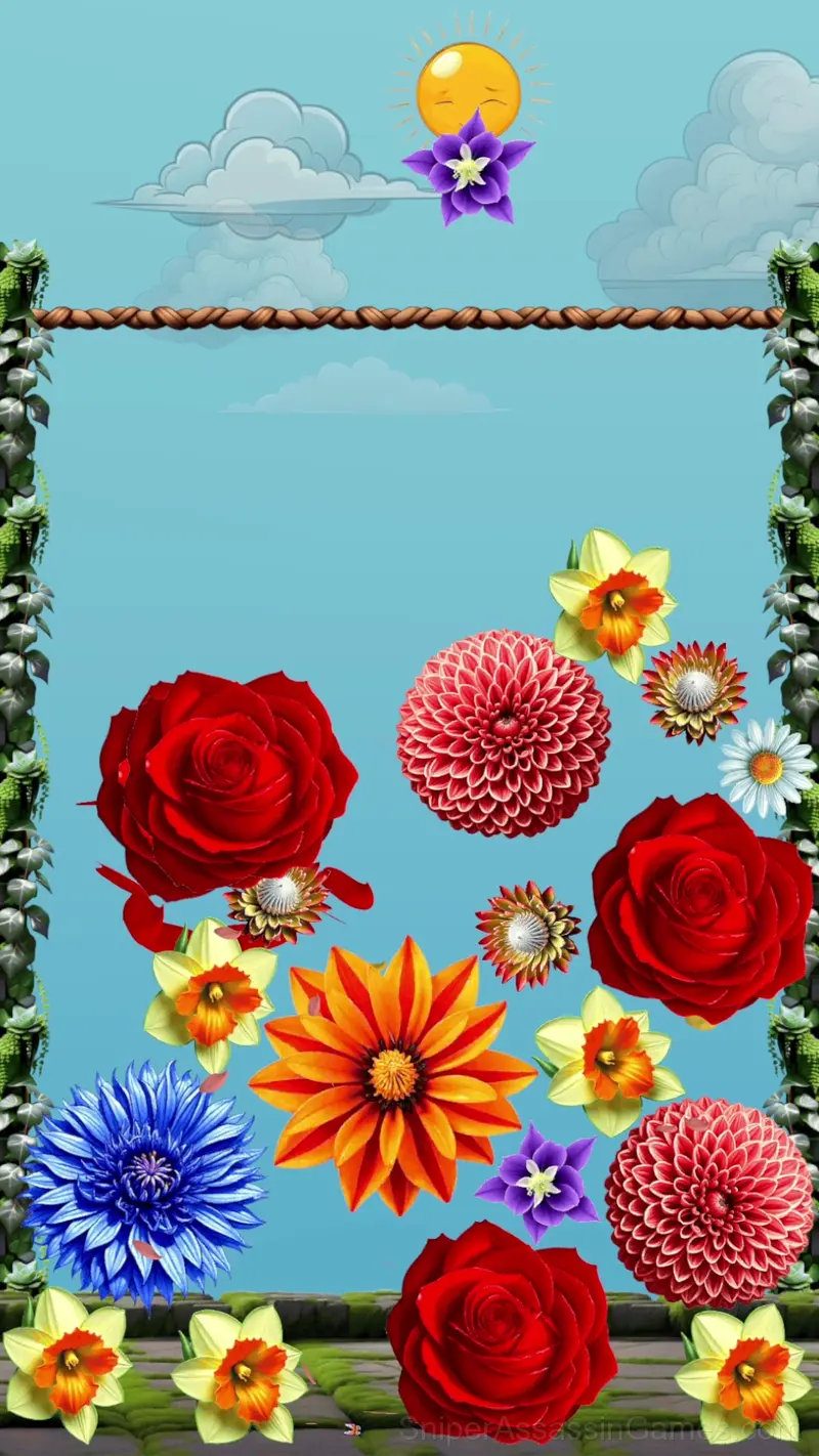 Merge flowers 2048 gameplay screenshot 6