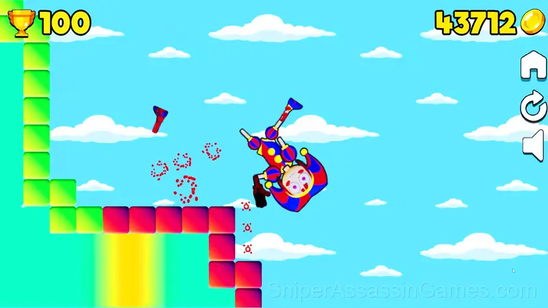 Digital Circus Fall Pomni Ragdoll gameplay screenshot 1