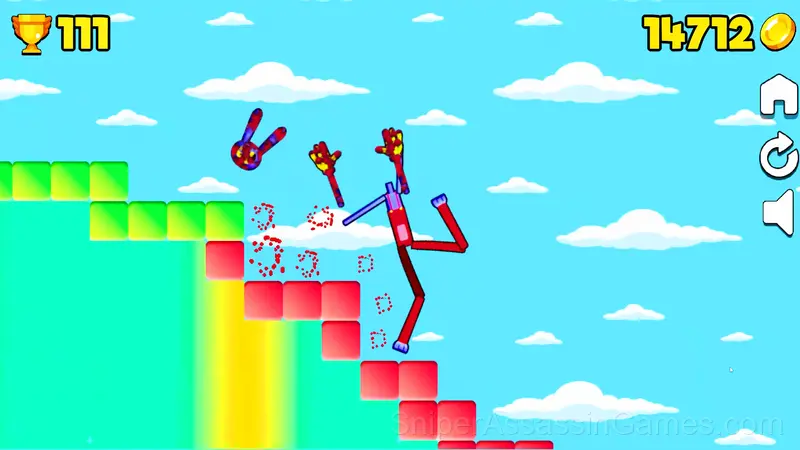 Digital Circus Fall Pomni Ragdoll gameplay screenshot 3