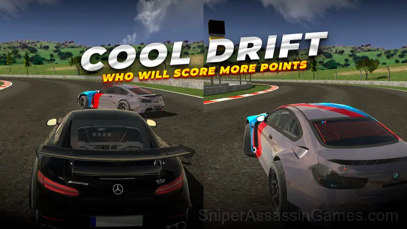 Two-Player Racing: BMW vs Mercedes Drift gameplay screenshot 3