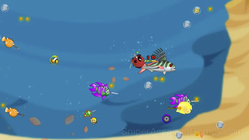 Fish Stab Getting Big gameplay screenshot 1