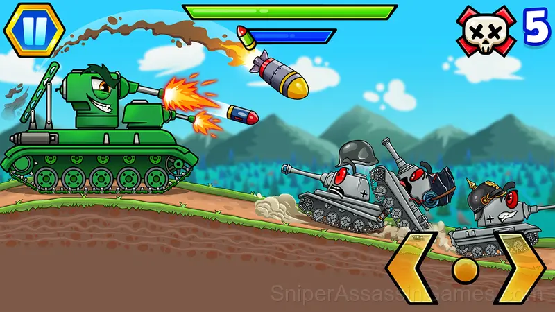 Tank War: Tank Battles 2D gameplay screenshot 2