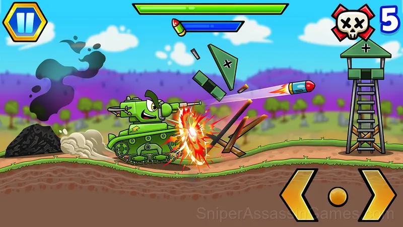 Tank War: Tank Battles 2D gameplay screenshot 3