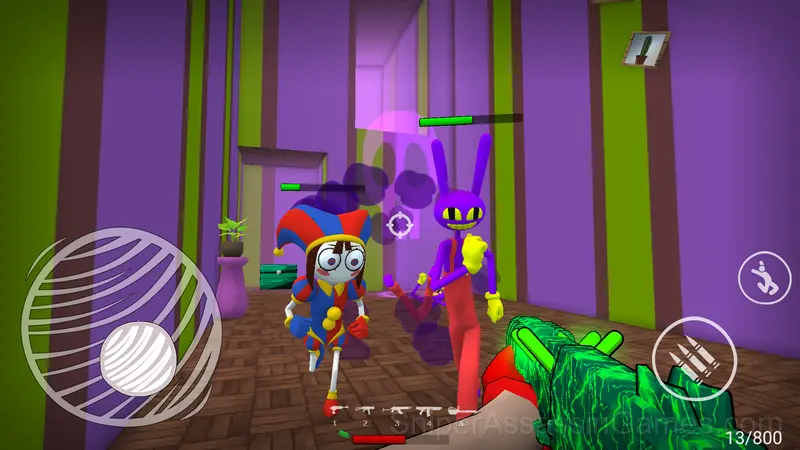 Obby Invasion at the Digital Circus. Shooter! gameplay screenshot 2