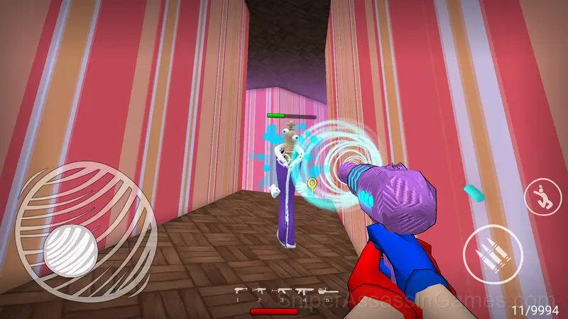 Obby Invasion at the Digital Circus. Shooter! gameplay screenshot 3