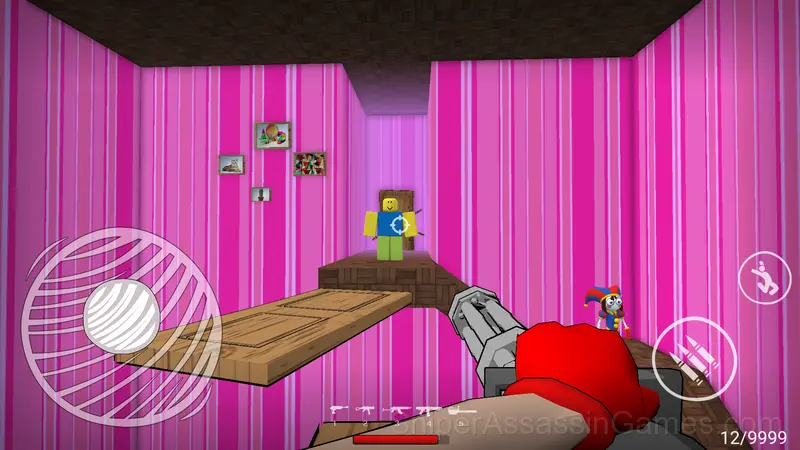 Obby Invasion at the Digital Circus. Shooter! gameplay screenshot 6
