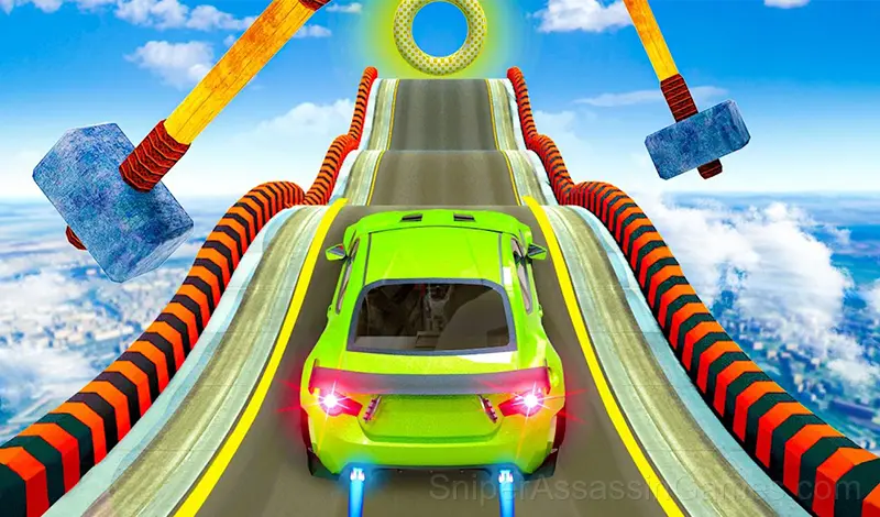 Play Crazy Car Driving: Complete the track!