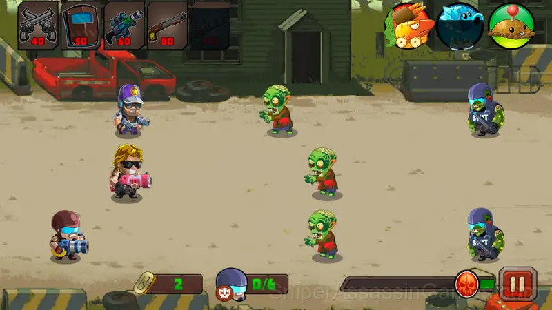SWAT & Plants vs Zombies gameplay screenshot 2
