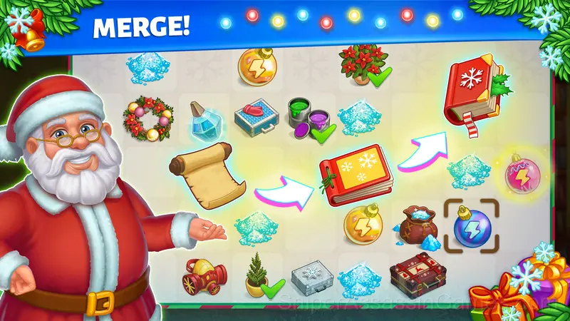 Merge Christmass. Home Design. gameplay screenshot 1