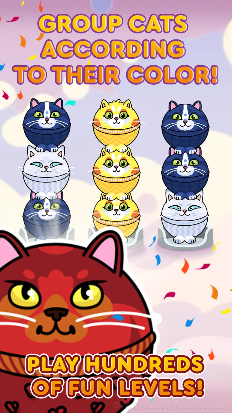 Cat Sorter Puzzle gameplay screenshot 1