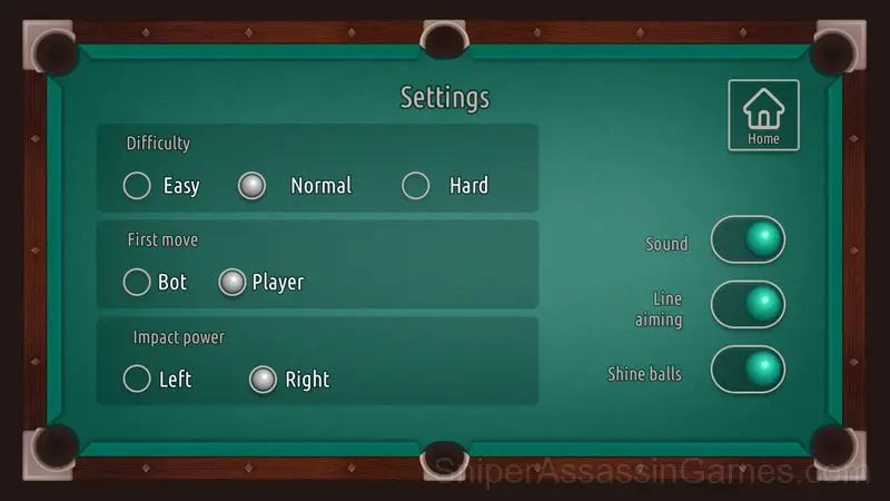 Pool (American billiards) gameplay screenshot 3