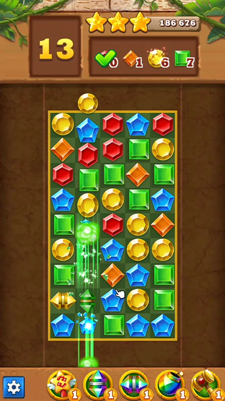 Lost Treasures - Match 3 gameplay screenshot 1