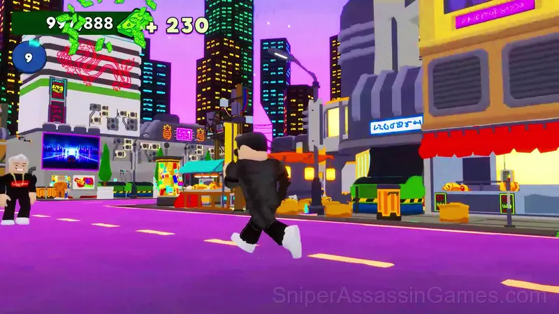Build a Cyberpunk City with Robby at Robux gameplay screenshot 1