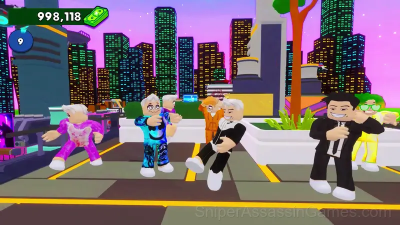 Build a Cyberpunk City with Robby at Robux gameplay screenshot 2