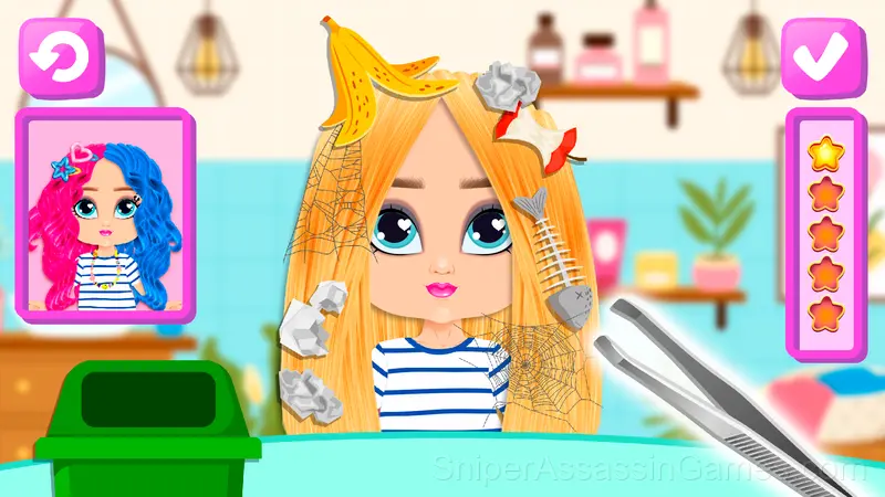 Hairstyles for babies: Beauty Salon gameplay screenshot 2