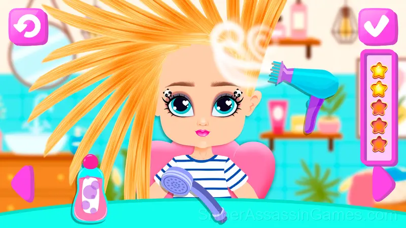 Hairstyles for babies: Beauty Salon gameplay screenshot 4