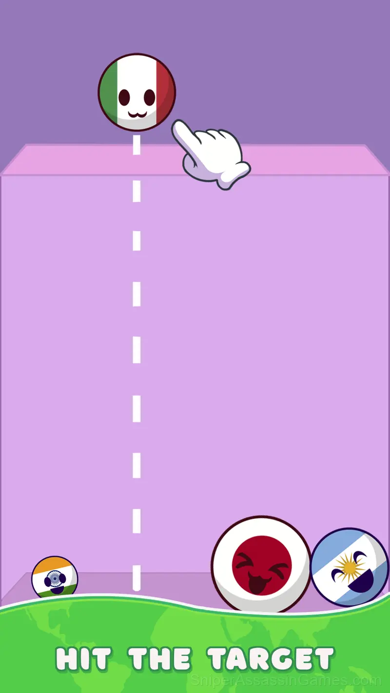 Country Balls: Merge Puzzle gameplay screenshot 1