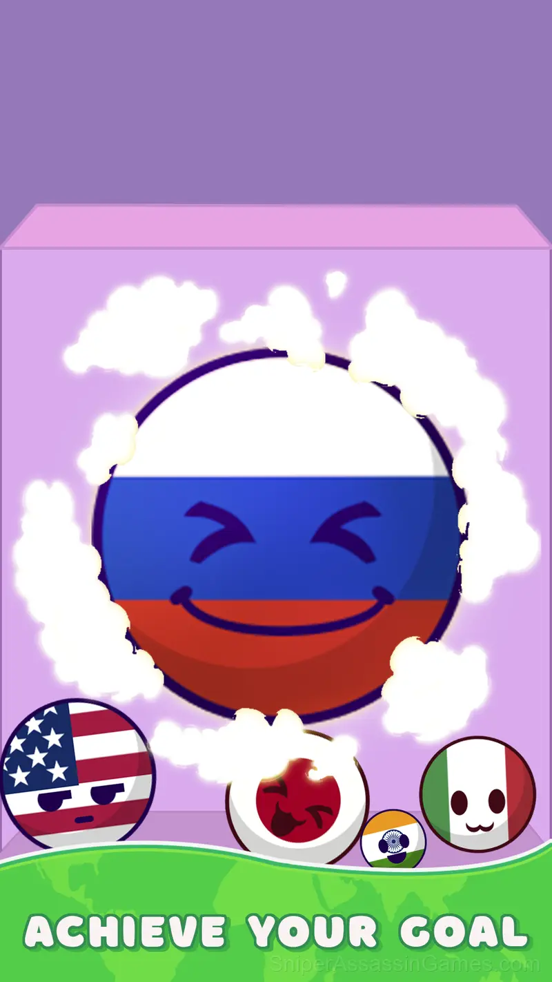 Country Balls: Merge Puzzle gameplay screenshot 3