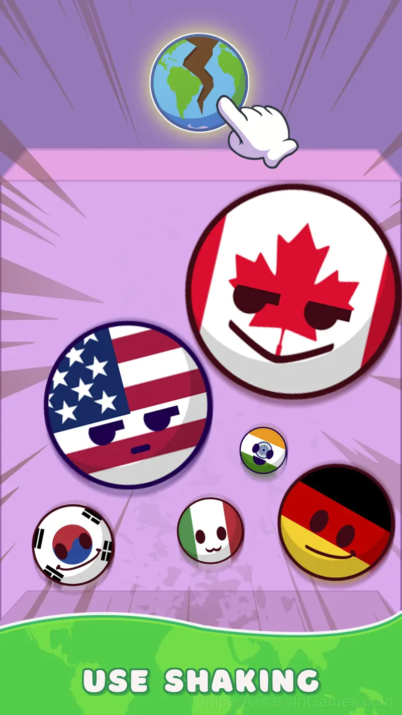Country Balls: Merge Puzzle gameplay screenshot 4