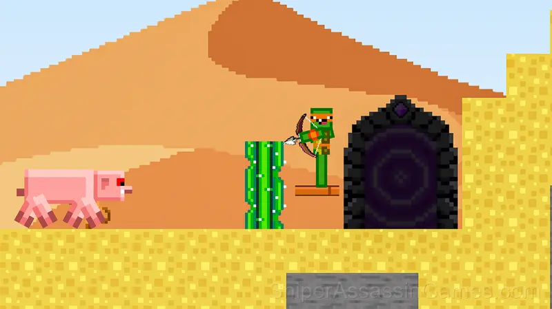 Noob Archer Punisher Zombies: Superheroes gameplay screenshot 1