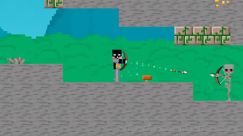 Noob Archer Punisher Zombies: Superheroes gameplay screenshot 2