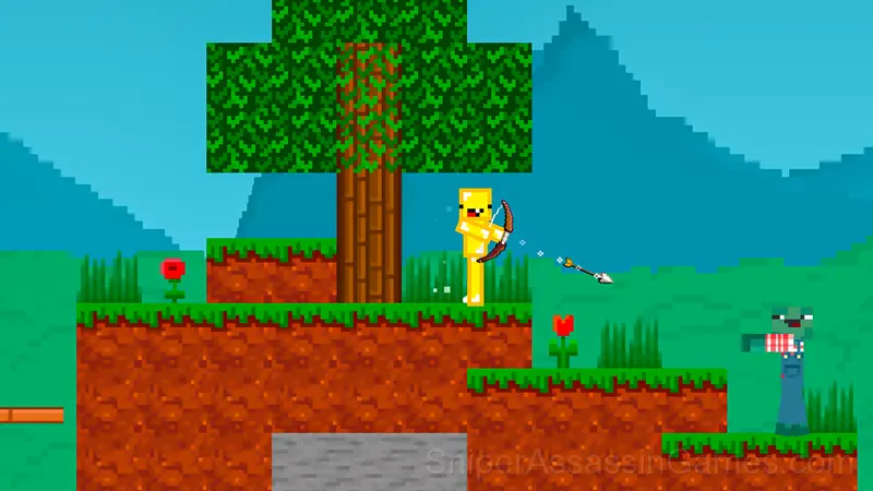 Noob Archer Punisher Zombies: Superheroes gameplay screenshot 4