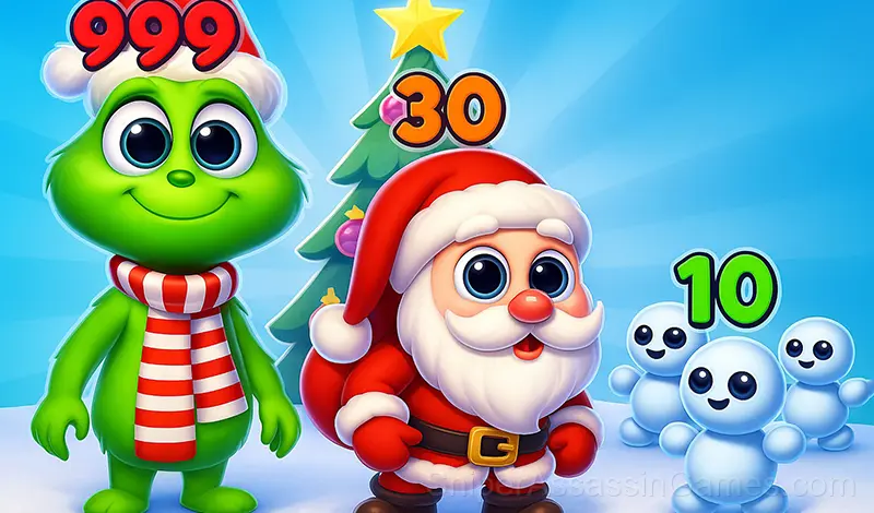 Play Catch the Snowmen!